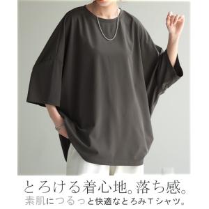 Tシャツ カットソー 涼しい トップス レディ...の詳細画像1