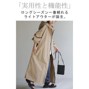 アウター 撥水 レインコート レディース ロン...の詳細画像1