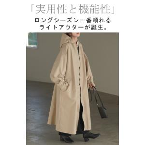 アウター 撥水 レインコート レディース ロン...の詳細画像1