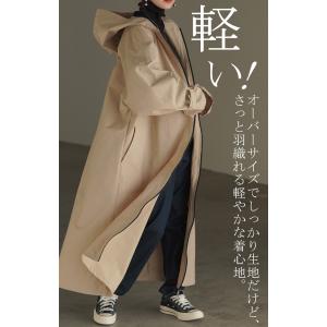 アウター 撥水 レインコート レディース ロン...の詳細画像4