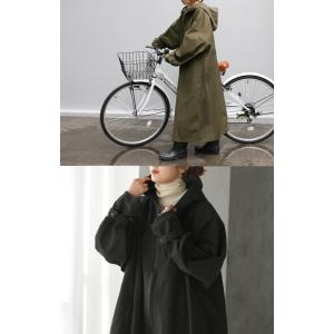 アウター 撥水 レインコート レディース ロン...の詳細画像5