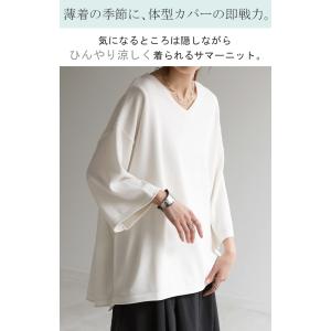 サマーニット Vネック 接触冷感 レディース ...の詳細画像1