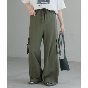 パンツ カーゴ ワイド ロング 綿100% レ...の詳細画像4