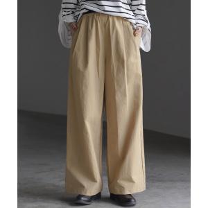 パンツ ワイド 撥水 ナイロン タックパンツ ...の詳細画像4