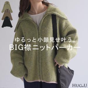 ニット 小顔 パーカー ニットパーカー アウター...の商品画像