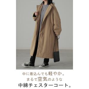 アウター 中綿 ロングコート ロング レディー...の詳細画像1