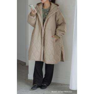 アウター キルティング レディース ロング ロ...の詳細画像2