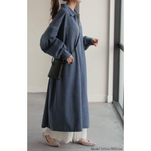 ワンピース デニム ワンピ ロング ロングワン...の詳細画像2