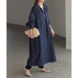 ワンピース デニム ワンピ ロング ロングワン...の詳細画像4