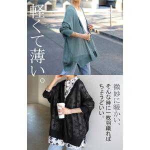 カーディガン ニット シアー レディース カー...の詳細画像2