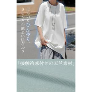 Tシャツ レディース 接触 冷感 トップス 半...の詳細画像2