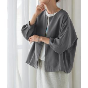 ジャケット ノーカラー アウター レディース ...の詳細画像4