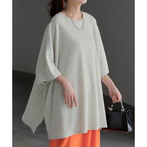 Tシャツ ワッフル ドルマン レディース トッ...の詳細画像4