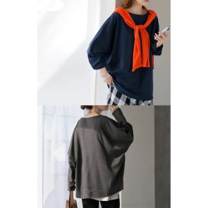 トップス ドルマン レディース ロンT 長袖 ...の詳細画像5