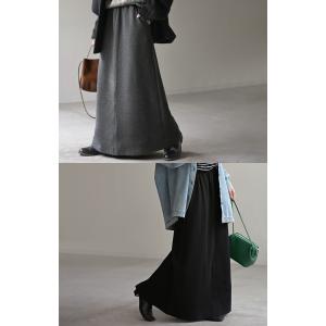 スカート 特暖 ロング 裏シャギー ストレート...の詳細画像2