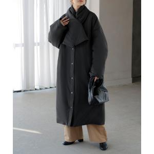 アウター コート ロング 中綿 撥水 マフラー...の詳細画像4