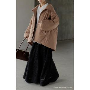 アウター 撥水 中綿 ボリュームスリーブ ジャ...の詳細画像2