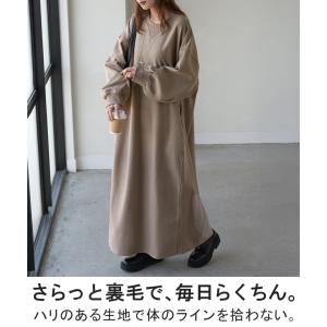 ワンピース スウェット お手入れ簡単 ロング ...の詳細画像1