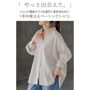 シャツ ストライプ レディース トップス ロン...の詳細画像1