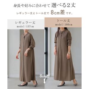 ワンピース プリーツ ノーカラ― レディース ...の詳細画像5