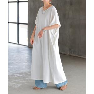 ワンピース ロング 半袖 汗ジミ 軽減 UVカ...の詳細画像4