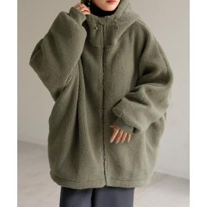 アウター ボア 裏起毛 レディース ボアジャケ...の詳細画像4