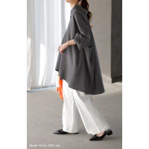 シャツ レディース バックシャン チュニック ...の詳細画像3