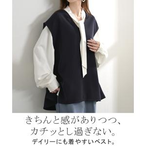 ベスト ジレ ロングベスト レディース チュニ...の詳細画像1