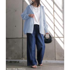 シャツ シアーシャツ フード付き パーカー ト...の詳細画像5