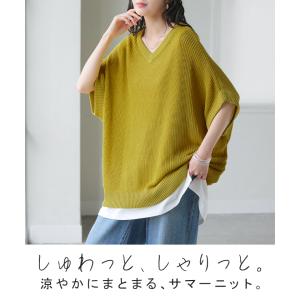サマーニット サイダー ニット トップス レデ...の詳細画像1
