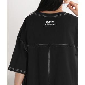 ワンピース ロング Tシャツ 配色 ステッチ ...の詳細画像2