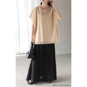 Tシャツ シアー レディース トップス ブラウ...の詳細画像2