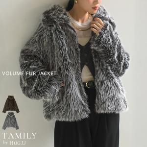 アウター ジャケット ファー ハイネック レディース ファージャケット ブルゾン コート パーカー オーバーサイズ フェイクファー スタンドネック
