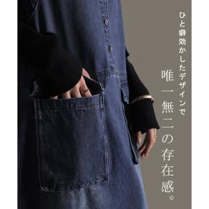 ワンピース ロング デニム ジャンスカ レディ...の詳細画像2