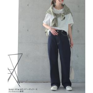 デニム パンツ デニムパンツ レディース ワイ...の詳細画像2