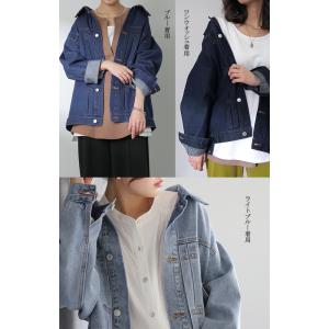 Gジャン レディース デニム オーバーサイズ ...の詳細画像2
