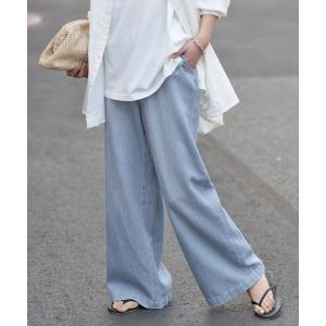 デニム レディース パンツ ワイドパンツ デニ...の詳細画像4