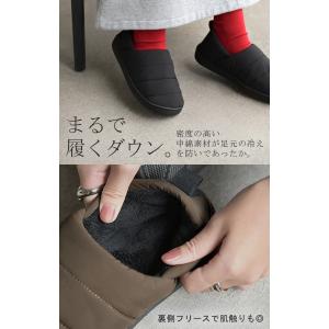 モックシューズ レディース 中綿 裏起毛 サボ...の詳細画像2