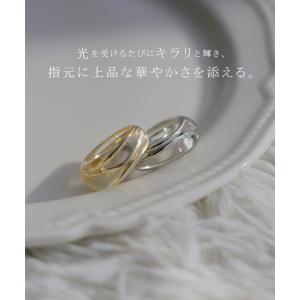 リング クリア メタル アクセサリー ニュアン...の詳細画像1