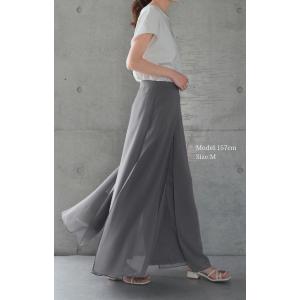 ワイドパンツ レディース 大きいサイズ ガウチ...の詳細画像1