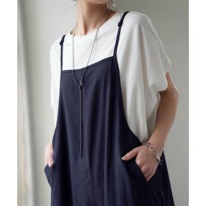 オールインワン レディース サロペット シンプ...の詳細画像3