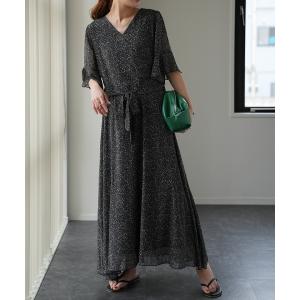 ワンピース シフォン 着痩せ ロングワンピース...の詳細画像4