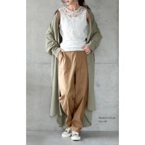 パンツ レディース カーゴパンツ チノパン テ...の詳細画像3