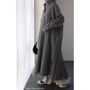 ワンピース レディース シャツワンピース 長袖...の詳細画像2