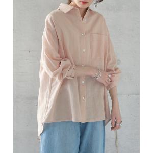 シャツ リネンシャツ レディース リネン トッ...の詳細画像4