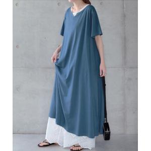 ワンピース レディース ロングワンピース 半袖...の詳細画像4