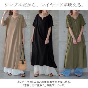 ワンピース レディース ロングワンピース 半袖...の詳細画像5