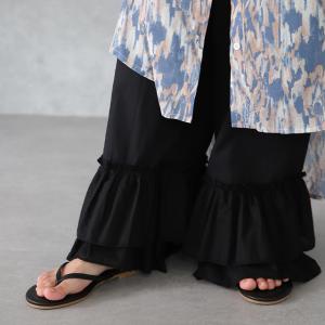 ペチパンツ ロング フリル コットン 綿 パン...の詳細画像5