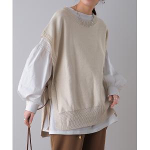 ベスト レディース ニット レイヤード ニット...の詳細画像4