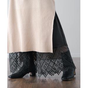 ペチパンツ 裏起毛 あったか ロング レディー...の詳細画像5